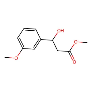 Propanoic acid, 3-hydroxy-3-(3-methoxyphenyl), methyl ester structure