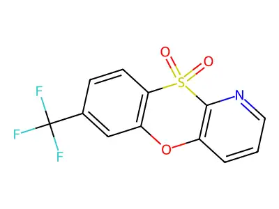 Pyrido(3,2-b)(1,4)benzoxathiin, 7-(trifluoromethyl)-, 10,10-dioxide structure