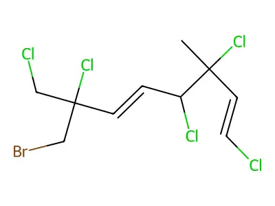 7-(Bromomethyl)-1,3,4,7,8-pentachloro-3-methylocta-1,5-diene structure