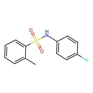 N-(4-fluorophenyl)-2-methylbenzenesulfonamide structure