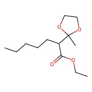 1,3-Dioxolane-2-acetic acid, 2-methyl-alpha-pentyl-, ethyl ester structure