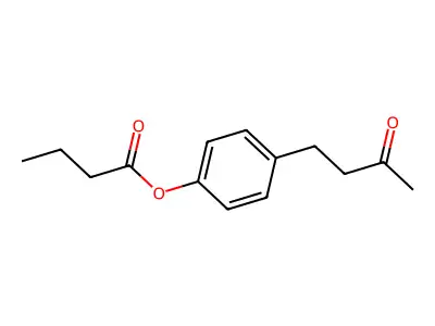 Butanoic acid, 4-(3-oxobutyl)phenyl ester structure