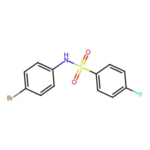 N-(4-bromophenyl)-4-fluorobenzenesulfonamide structure