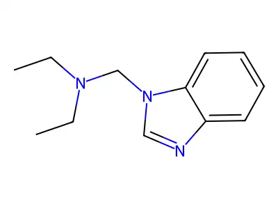 N-(benzimidazol-1-ylmethyl)-N-ethylethanamine structure