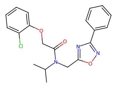 2-(2-chlorophenoxy)-N-[(3-phenyl-1,2,4-oxadiazol-5-yl)methyl]-N-(propan-2-yl)acetamide structure