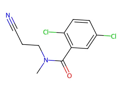 2,5-dichloro-N-(2-cyanoethyl)-N-methylbenzamide structure