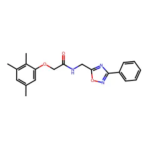 N-[(3-phenyl-1,2,4-oxadiazol-5-yl)methyl]-2-(2,3,5-trimethylphenoxy)acetamide structure