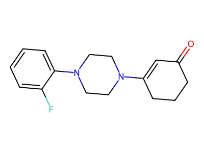 3-[4-(2-Fluorophenyl)piperazin-1-yl]cyclohex-2-en-1-one structure