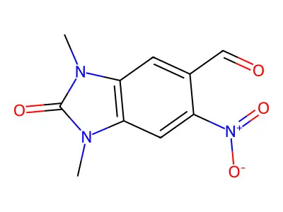 1,3-dimethyl-6-nitro-2-oxo-2,3-dihydro-1H-benzimidazole-5-carbaldehyde structure
