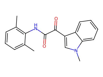 N-(2,6-dimethylphenyl)-2-(1-methylindol-3-yl)-2-oxoacetamide structure