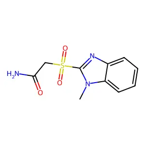 2-(1-Methylbenzimidazol-2-yl)sulfonylacetamide structure