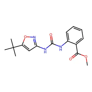 Methyl 2-(3-(5-(tert-butyl)isoxazol-3-yl)ureido)benzoate structure