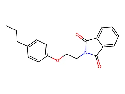 2-[2-(4-propylphenoxy)ethyl]-1H-isoindole-1,3(2H)-dione structure