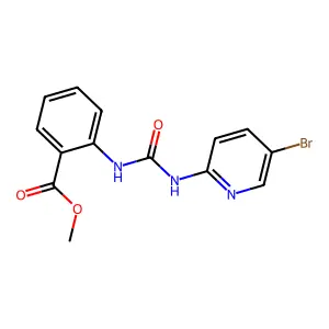 Methyl 2-{[(5-bromopyridin-2-yl)carbamoyl]amino}benzoate structure