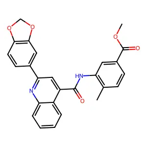 Methyl 3-[[2-(1,3-benzodioxol-5-yl)quinoline-4-carbonyl]amino]-4-methylbenzoate structure