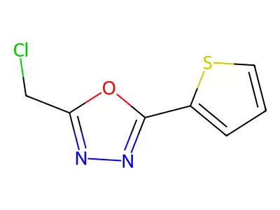 2-(Chloromethyl)-5-(thiophen-2-yl)-1,3,4-oxadiazole structure