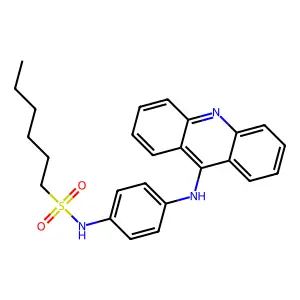 Hexanesulfonanilide, 4'-(9-acridinylamino)- structure