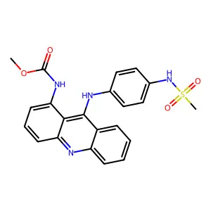 3-ACRIDINECARBAMIC ACID, 9-(p-(METHYLSULFONAMIDO)ANILINO)-, METHYL ESTER structure