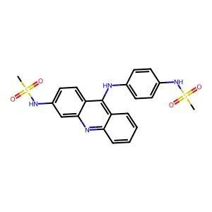 Methanesulfonamide, N-(4-((3-((methylsulfonyl)amino)-9-acridinyl)amino)phenyl)- structure