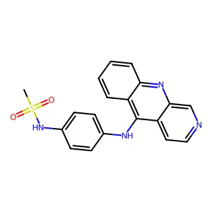Methanesulfonamide, N-(4-(benzo(b)(1,7)naphthyridin-5-ylamino)phenyl)- structure