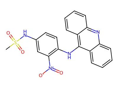 Methanesulfonamide, N-(4-(9-acridinylamino)-3-nitrophenyl)- structure