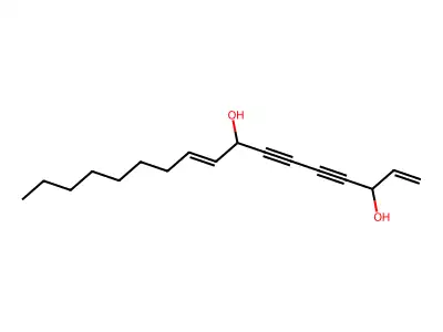 Heptadeca-1,9-dien-4,6-diyne-3,8-diol structure