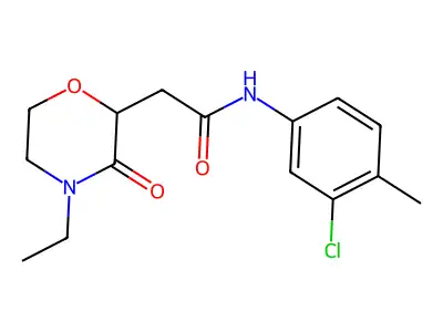 N-(3-chloro-4-methylphenyl)-2-(4-ethyl-3-oxomorpholin-2-yl)acetamide structure