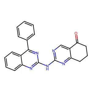 2-[(4-phenylquinazolin-2-yl)amino]-7,8-dihydroquinazolin-5(6H)-one structure