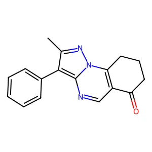 2-methyl-3-phenyl-8,9-dihydropyrazolo[1,5-a]quinazolin-6(7H)-one structure