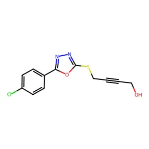 4-{[5-(4-Chlorophenyl)-1,3,4-oxadiazol-2-yl]sulfanyl}but-2-yn-1-ol structure