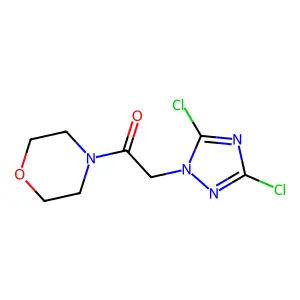 4-[(3,5-dichloro-1H-1,2,4-triazol-1-yl)acetyl]morpholine structure