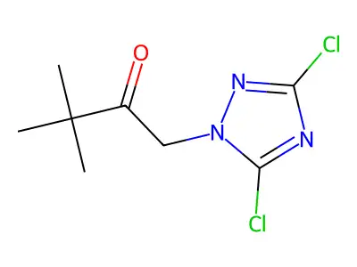 1-(3,5-dichloro-1H-1,2,4-triazol-1-yl)-3,3-dimethylbutan-2-one structure
