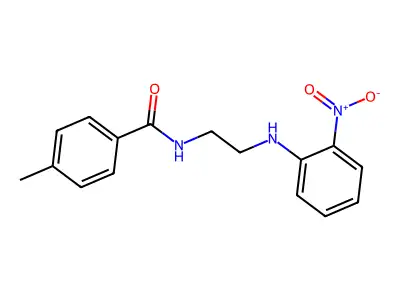 4-methyl-N-[2-(2-nitroanilino)ethyl]benzamide structure