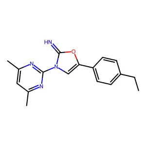 3-(4,6-Dimethylpyrimidin-2-yl)-5-(4-ethylphenyl)-1,3-oxazol-2-imine structure