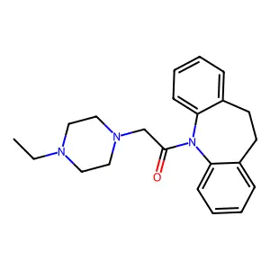 1-(5,6-Dihydrobenzo[b][1]benzazepin-11-yl)-2-(4-ethylpiperazin-1-yl)ethanone structure