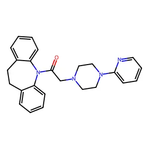 1-(5,6-dihydrobenzo[b][1]benzazepin-11-yl)-2-(4-pyridin-2-ylpiperazin-1-yl)ethanone structure