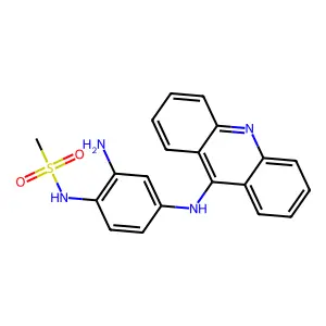 Methanesulfonanilide, 4'-(9-acridinylamino)-2'-amino- structure