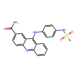 9-((4-((Methylsulfonyl)amino)phenyl)amino)-2-acridinecarboxamide structure