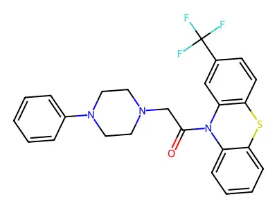 2-(4-Phenylpiperazin-1-yl)-1-[2-(trifluoromethyl)phenothiazin-10-yl]ethanone structure