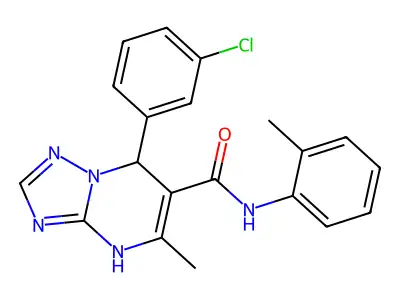7-(3-chlorophenyl)-5-methyl-N-(2-methylphenyl)-4,7-dihydro[1,2,4]triazolo[1,5-a]pyrimidine-6-carboxamide structure