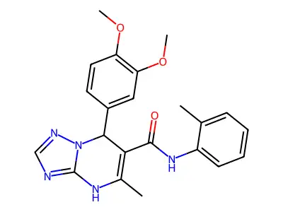7-(3,4-dimethoxyphenyl)-5-methyl-N-(2-methylphenyl)-4,7-dihydro[1,2,4]triazolo[1,5-a]pyrimidine-6-carboxamide structure