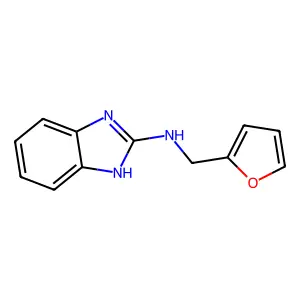 N-(furan-2-ylmethyl)-1H-benzimidazol-2-amine structure