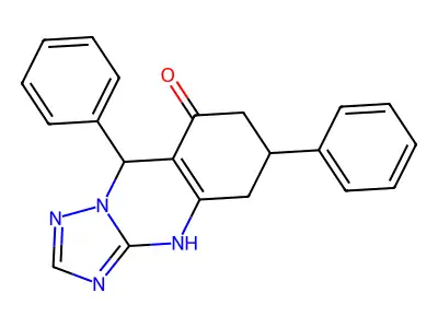 6,9-diphenyl-5,6,7,9-tetrahydro[1,2,4]triazolo[5,1-b]quinazolin-8(4H)-one structure