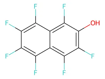 Heptafluoro-2-naphthol structure