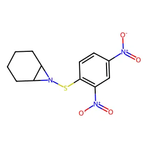 7-(2,4-Dinitrophenyl)sulfanyl-7-azabicyclo[4.1.0]heptane structure
