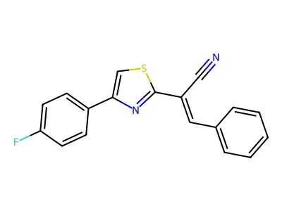 2-[4-(4-Fluorophenyl)-1,3-thiazol-2-yl]-3-phenylacrylonitrile structure