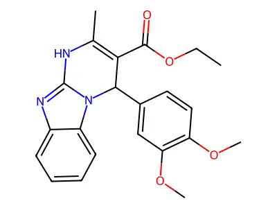 ethyl 4-(3,4-dimethoxyphenyl)-2-methyl-1,4-dihydropyrimido[1,2-a]benzimidazole-3-carboxylate structure