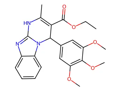 ethyl 2-methyl-4-(3,4,5-trimethoxyphenyl)-1,4-dihydropyrimido[1,2-a]benzimidazole-3-carboxylate structure