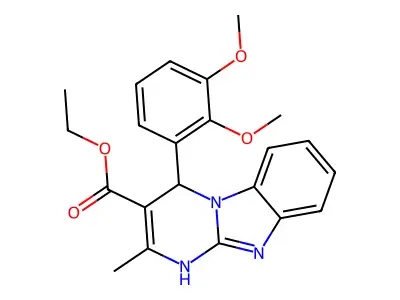 ethyl 4-(2,3-dimethoxyphenyl)-2-methyl-1,4-dihydropyrimido[1,2-a]benzimidazole-3-carboxylate structure