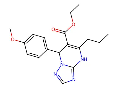 ethyl 7-(4-methoxyphenyl)-5-propyl-4,7-dihydro[1,2,4]triazolo[1,5-a]pyrimidine-6-carboxylate structure